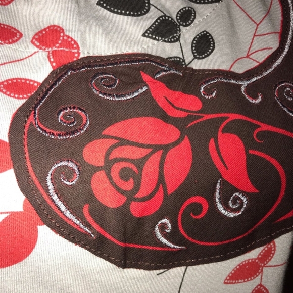 NWOT LEOPARDS & ROSES 100% COTTON DRESS - Picture 8 of 12